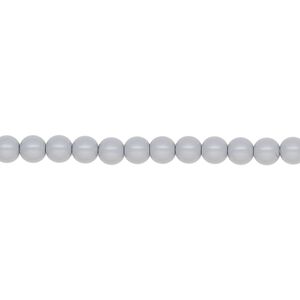 Pearl 600pk ceramic grey, Preciosa Czech crystal 4mm round