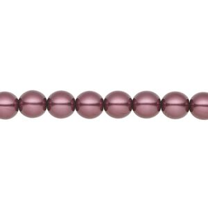 Pearl 200pk light burgundy, Preciosa Czech crystal 6mm round