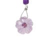 Amethyst / garnet 1pkg1, top-drilled hand-cut 1sided carved flower bead natural, 16mm image number 1
