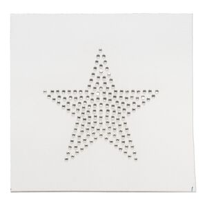 Iron-on transfer 1pk crystal clear, Preciosa Czech crystal 70x68.5mm star