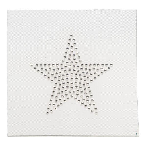 Iron-on transfer 1pk crystal clear, Preciosa Czech crystal 70x68.5mm star image number 0