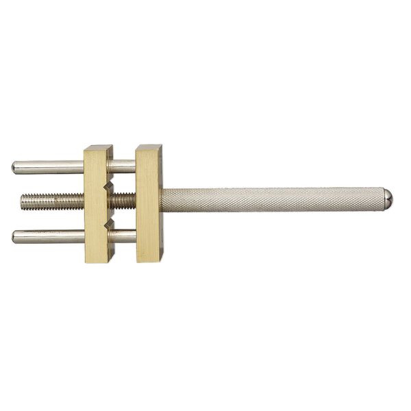 Hand vise, brass and steel, 5 x 1/2 inches with 38mm jaw length and 25mm jaw width. Sold individually. image number 0