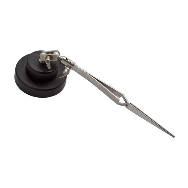 Third hand, steel and stainless steel, 3-1/2 x 2-1/2 inches with 6-1/2 inch tweezers. Sold individually. image number 0
