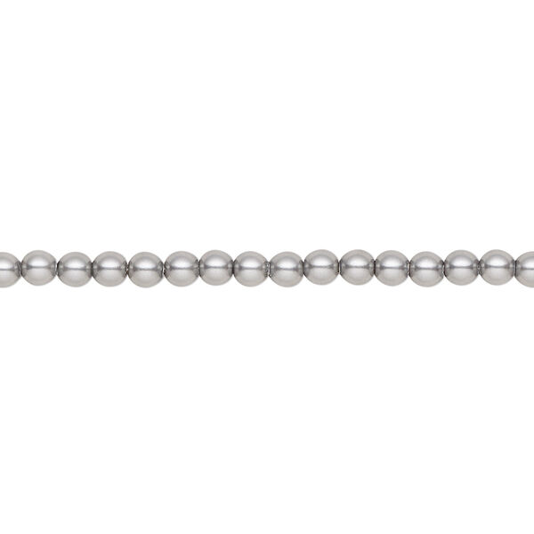 Pearl 100pk grey, Crystal Passions® 3mm round 5810 image number 0