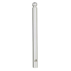 Focal, silver-finished brass, 3-1/2 x 1/4 inch round tube whistle. Sold individually.
