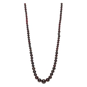 Garnet 1pkg1, round bead 15 inch graduated 4-11mm