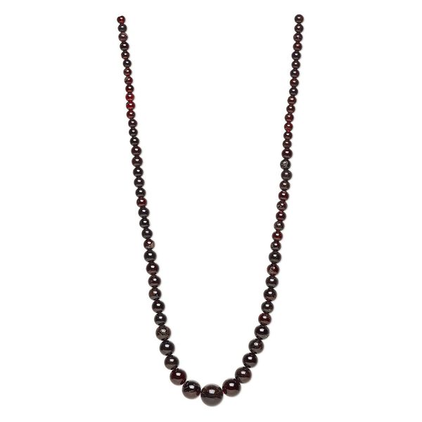 Garnet 1pkg1, round bead 15 inch graduated 4-11mm image number 0