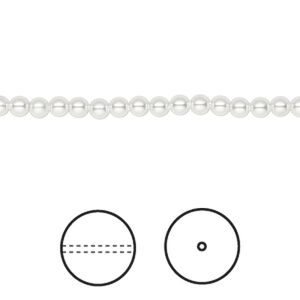 Pearl 100pk moonlight, Crystal Passions® 3mm round 5810