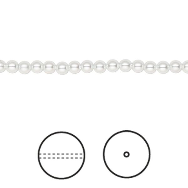 Pearl 100pk moonlight, Crystal Passions® 3mm round 5810 image number 0