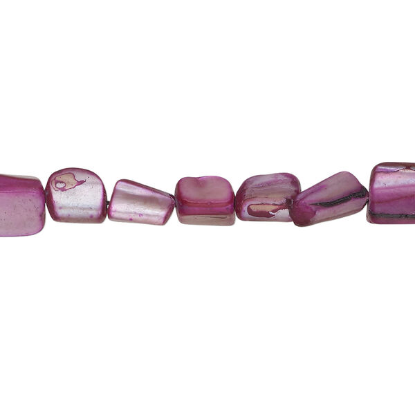 Mother-of-pearl shell 1pkg1, triangle tube bead 15 inch dark elderberry 7x5mm-10x9mm image number 0