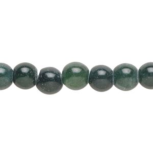 Quartz 1pkg1, round bead 15 inch 7-9mm
