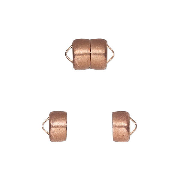 Clasp, Mag-Lok®, magnetic, copper, 8.6x7.7mm barrel. Sold individually. image number 0