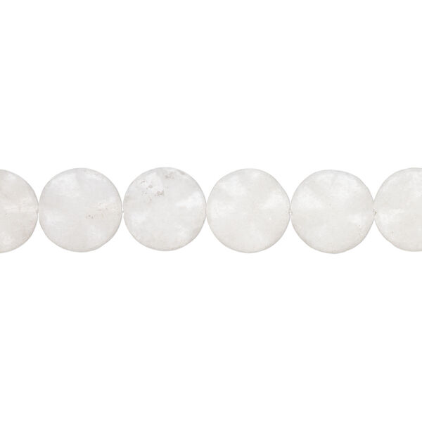 Mountain "jade" 1pkg1, wavy flat round bead, 15 inch 32-35mm image number 1