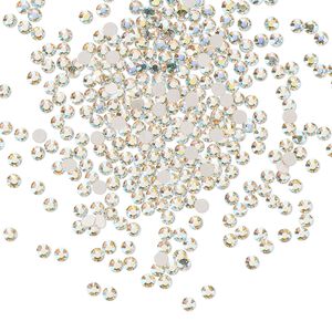 Flat back 144pk light gold quartz AB foil back, Preciosa MAXIMA Czech crystal rhinestone 1.7-1.9mm chaton rose round SS5