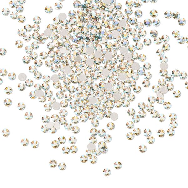 Flat back 144pk light gold quartz AB foil back, Preciosa MAXIMA Czech crystal rhinestone 1.7-1.9mm chaton rose round SS5 image number 0