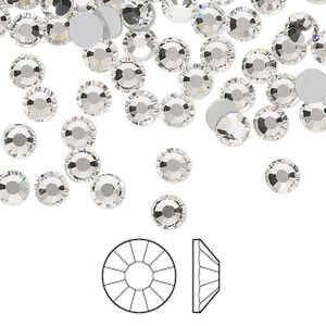 Flat back 1440pk crystal foil back, Preciosa Viva 12® Czech crystal rhinestone 4.6-4.8mm chaton rose round SS20