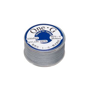Thread, TOHO BEADS®, One-G™, nylon, grey, size 0. Sold per 50-yard spool.