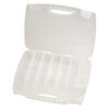 Organizer box, plastic, clear, 14-1/2 x 12-1/2 x 2 1/2-inch, 21 compartments. Sold individually. image number 1