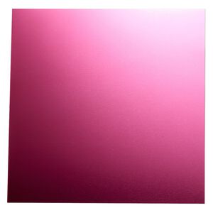 Sheet, anodized aluminum, magenta, 5-3/4 x 5-3/4 inch square, 20 gauge. Sold individually.