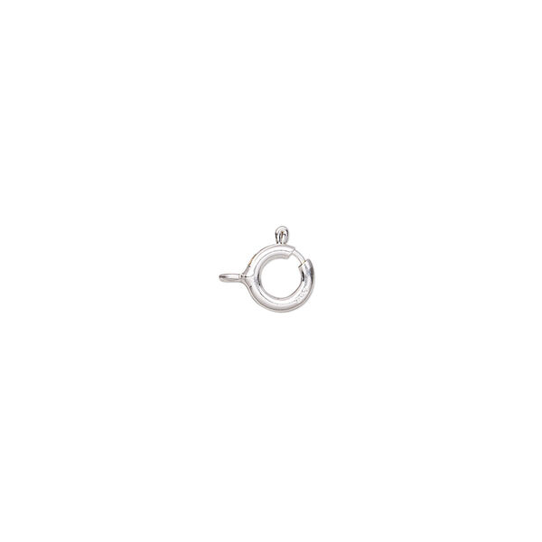 Clasp, springring, sterling silver, 5.5mm light weight. Sold per pkg of 10. image number 0