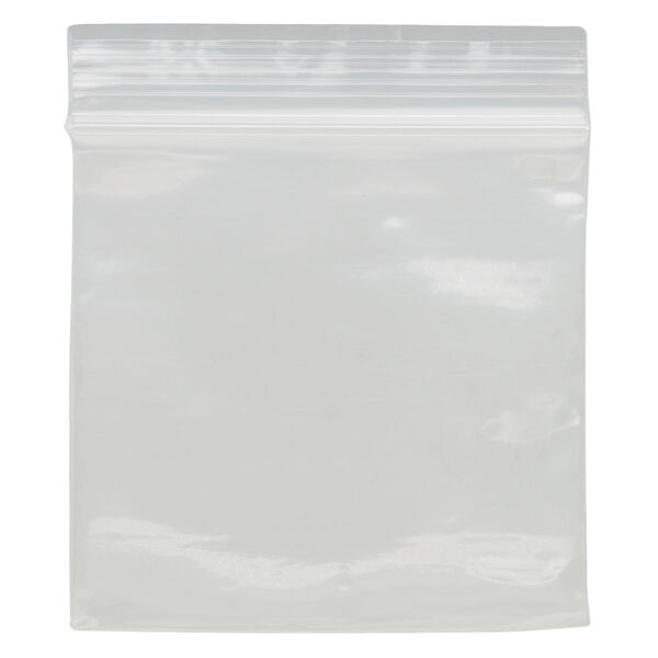 Bag, Tite-Lip™, anti-tarnish plastic, transparent clear, 3-inch top zip. Sold per pkg of 50. image number 1