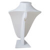 Display, necklace, velveteen and steel, white, 12-1/4 x 8-1/4 x 6-1/2 inches. Sold individually. image number 2