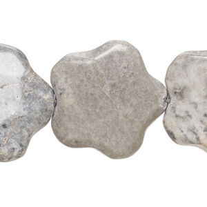 Pink marble 1pkg1, puffed star flower bead natural, 15 inch 24-25mm