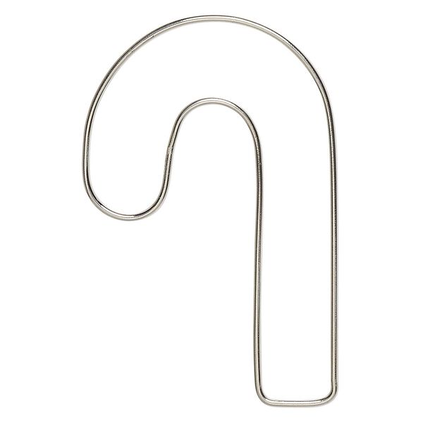 Wire frame, steel, 4 x 2-3/4 inch candy cane. Sold individually. image number 0