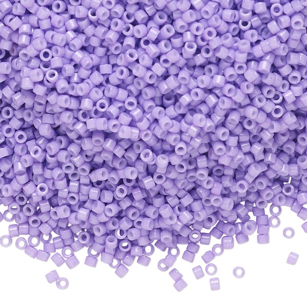 Seed bead, Delica®, glass, pkg/7.5g, #11 round, Duracoat® opaque outside dyed wisteria (DB-2138). image number 0