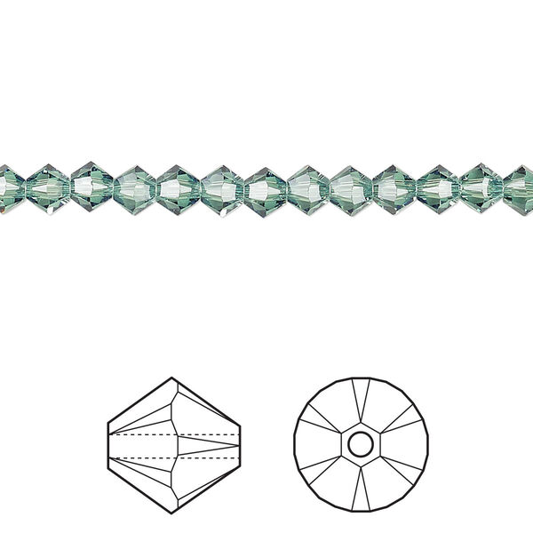 Bead 144pk erinite, Crystal Passions® 4mm bicone 5328 image number 0