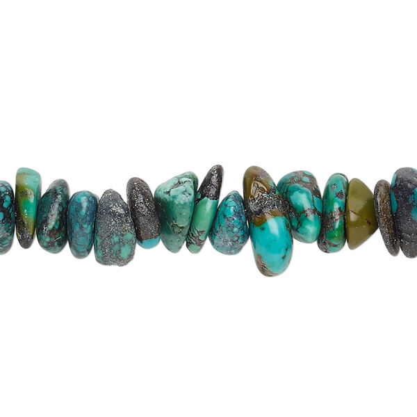 Turquoise 1pkg1, chip bead D grade, 15 inch large image number 0