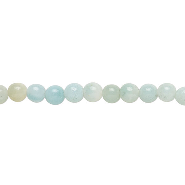 Bead, amazonite (natural), 4mm round, B grade, Mohs hardness 6 to 6-1/2. Sold per 15-1/2" to 16" strand. image number 0