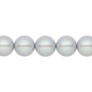 Pearl 50pk pearlescent grey, Preciosa Czech crystal 10mm round