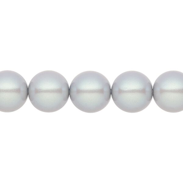 Pearl 50pk pearlescent grey, Preciosa Czech crystal 10mm round image number 0