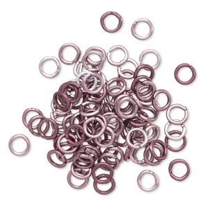 Jump ring, anodized aluminum, antique copper patina, 4.5mm round, 2.9mm inside diameter, 20 gauge. Sold per pkg of 100.