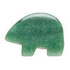 Green aventurine 1pkg1, half-drilled Zuni-style bear focal natural, 34x23mm-38x29mm dark image number 0
