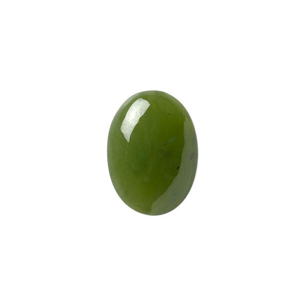 Cabochon, nephrite jade (natural), 18x13mm calibrated oval, B grade, Mohs hardness 6 to 6-1/2. Sold individually. image number 0