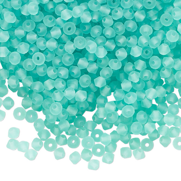 Bead 144pk Caribbean Sea matte, Preciosa Czech crystal 3mm bicone image number 0