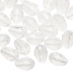 Bead Celestial Crystal® 1pkg40, 11X7.5mm-12X8mm teardrop / 66 facets, clear