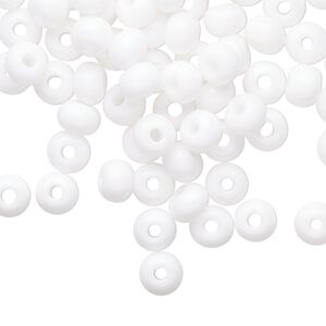 Seed bead, Preciosa Ornela Czech glass, pkg/500g, #2 rocaille, opaque white, (03050).