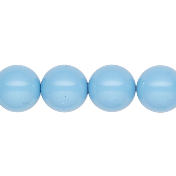 Pearl 10pk aqua blue, Preciosa Czech crystal 12mm round image number 0