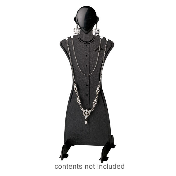 Display, necklace, acrylic, black and clear, 11-1/2 x 5 x 4 inches. Sold per pkg of 2. image number 3