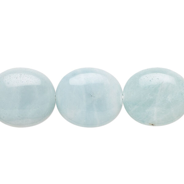 Bead, amazonite (natural), 16x14mm flat oval, B grade, Mohs hardness 6 to 6-1/2. Sold per 15-1/2" to 16" strand. image number 0