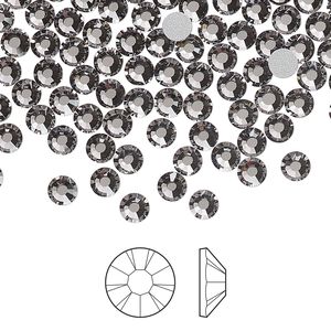 Flat back 1pkg144, lilac ash foil back Preciosa Viva 12® Czech crystal rhinestone 3.8-4mm chaton rose round SS16