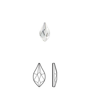 Flat back 12pk crystal foil back, Crystal Passions® 10x5mm flame 2205