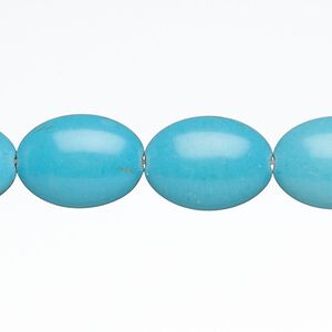Magnesite 1pkg1, puffed oval bead 15 inch 17x12mm-17x13mm