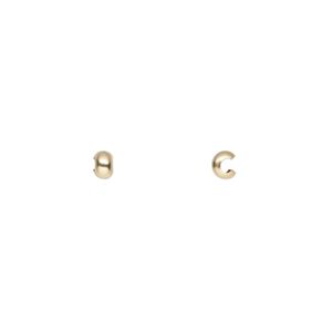 Crimp cover, 14Kt gold-filled, 3mm round. Sold per pkg of 100.
