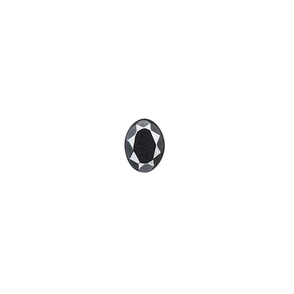 Cabochon, Hemalyke™ (man-made), 8x6mm calibrated faceted oval. Sold pkg of 2. image number 0
