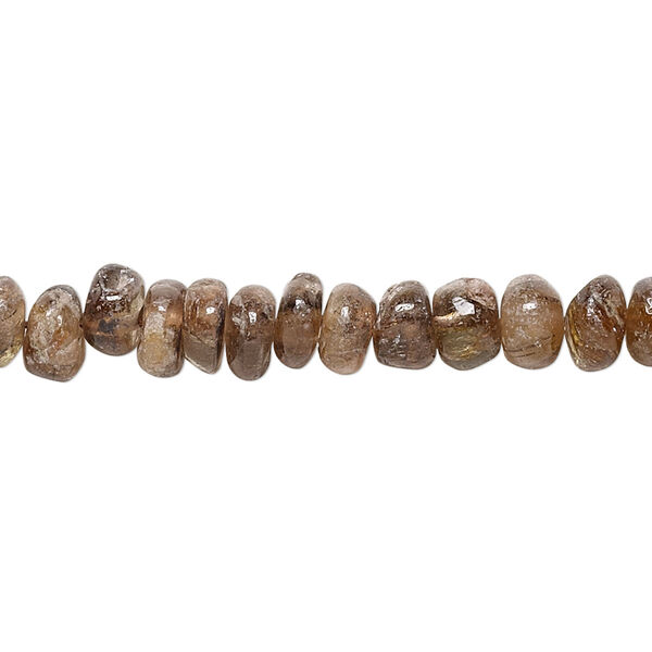 Bead, andalusite (natural), 5x3mm-7x5mm hand-cut rondelle, C- grade, Mohs hardness 7 to 7-1/2. Sold per 13-inch strand. image number 0