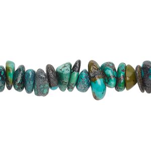 Turquoise 1pkg1, chip bead 15 inch large